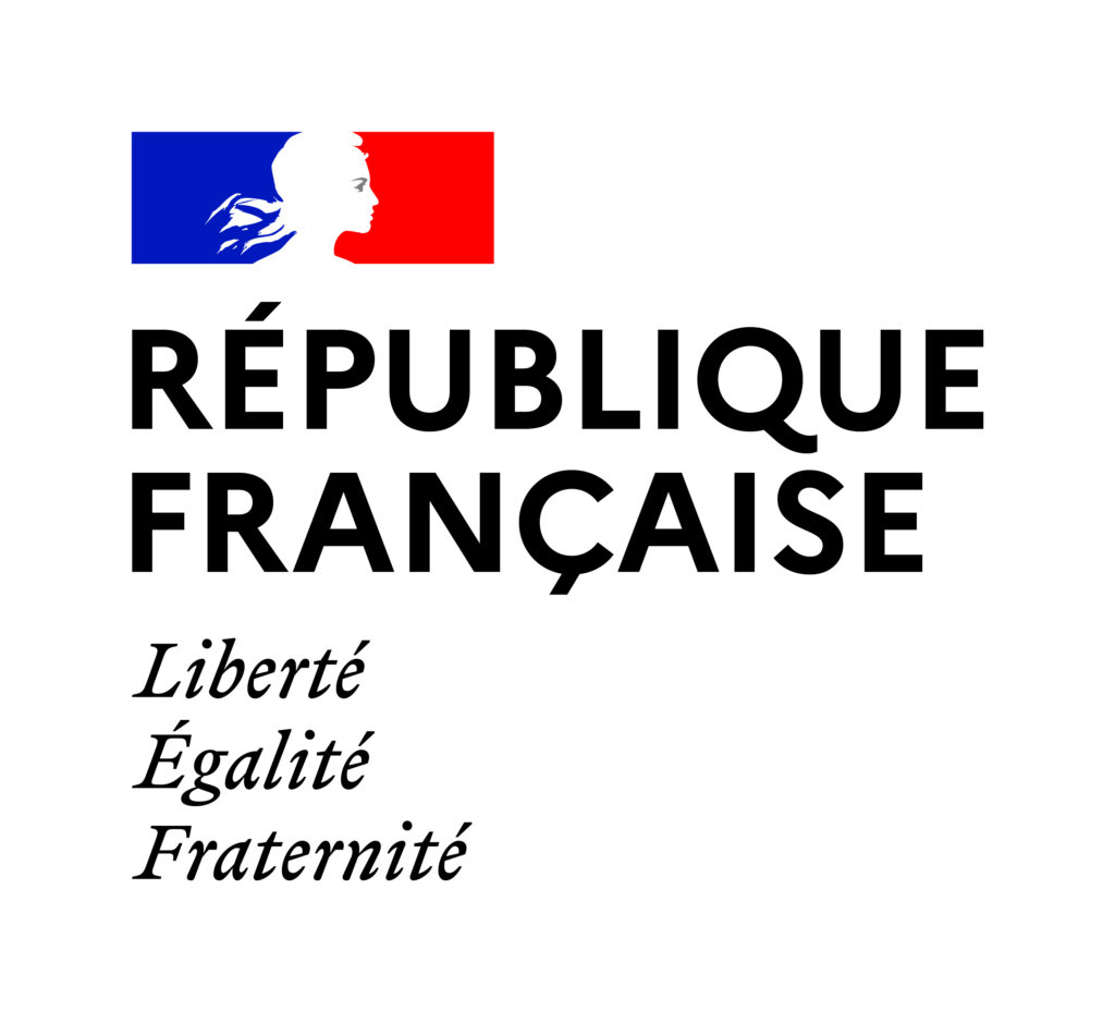 Logo de la République française avec la devise de l'Etat